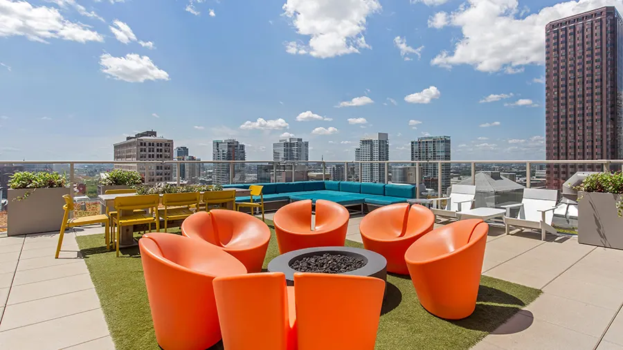 Rooftop Deck With Firepit